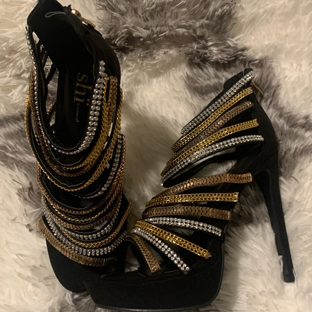 Rhinestone Caged Heel - Luke Cage